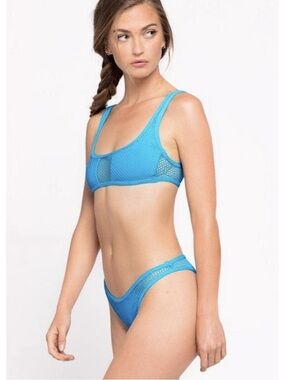 L*Space Turquoise Mesh Bikini Set